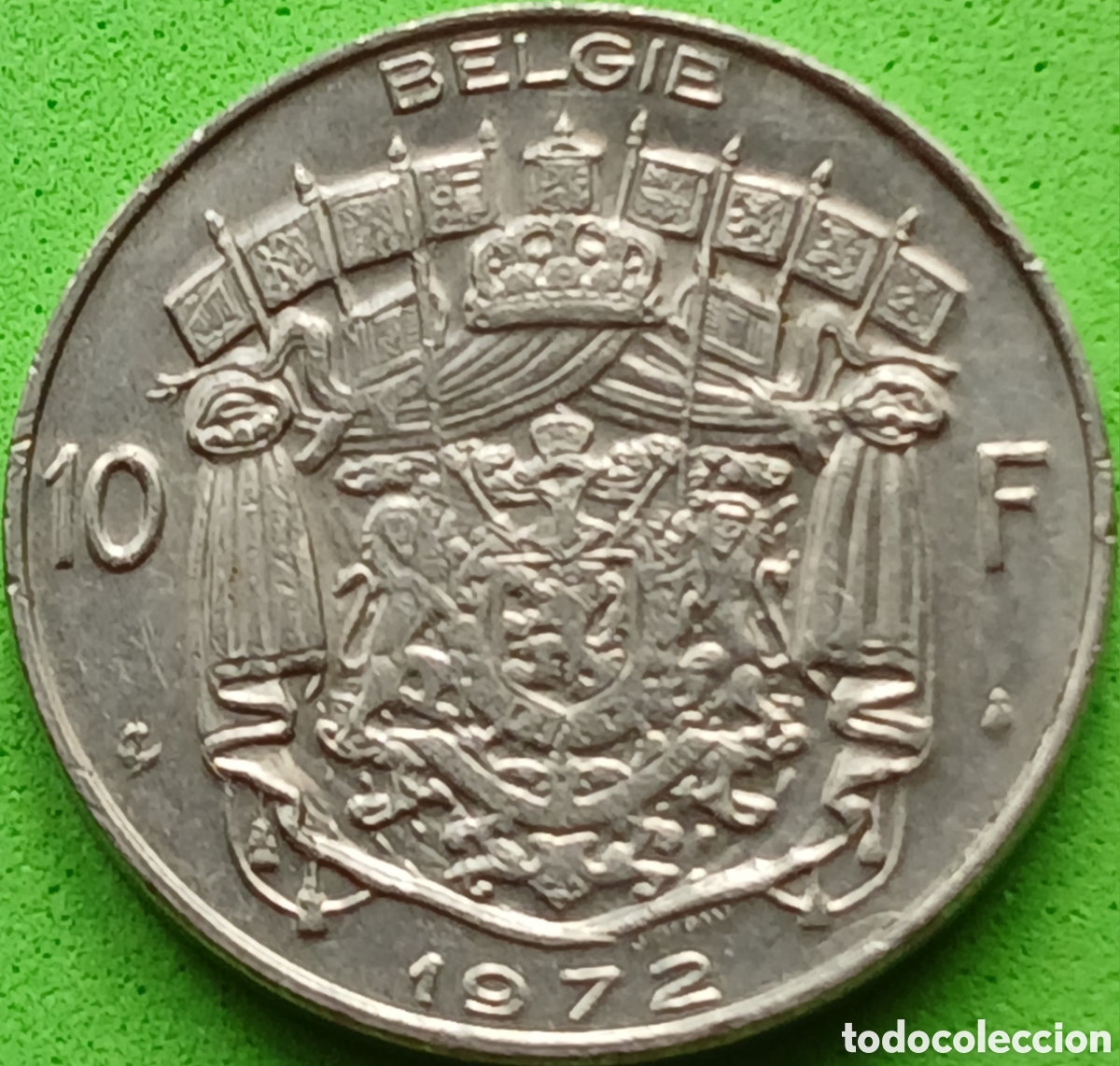 Monedas antiguas de Europa: B&eacute;lgica 10 francos 1972 km#156 Belgie