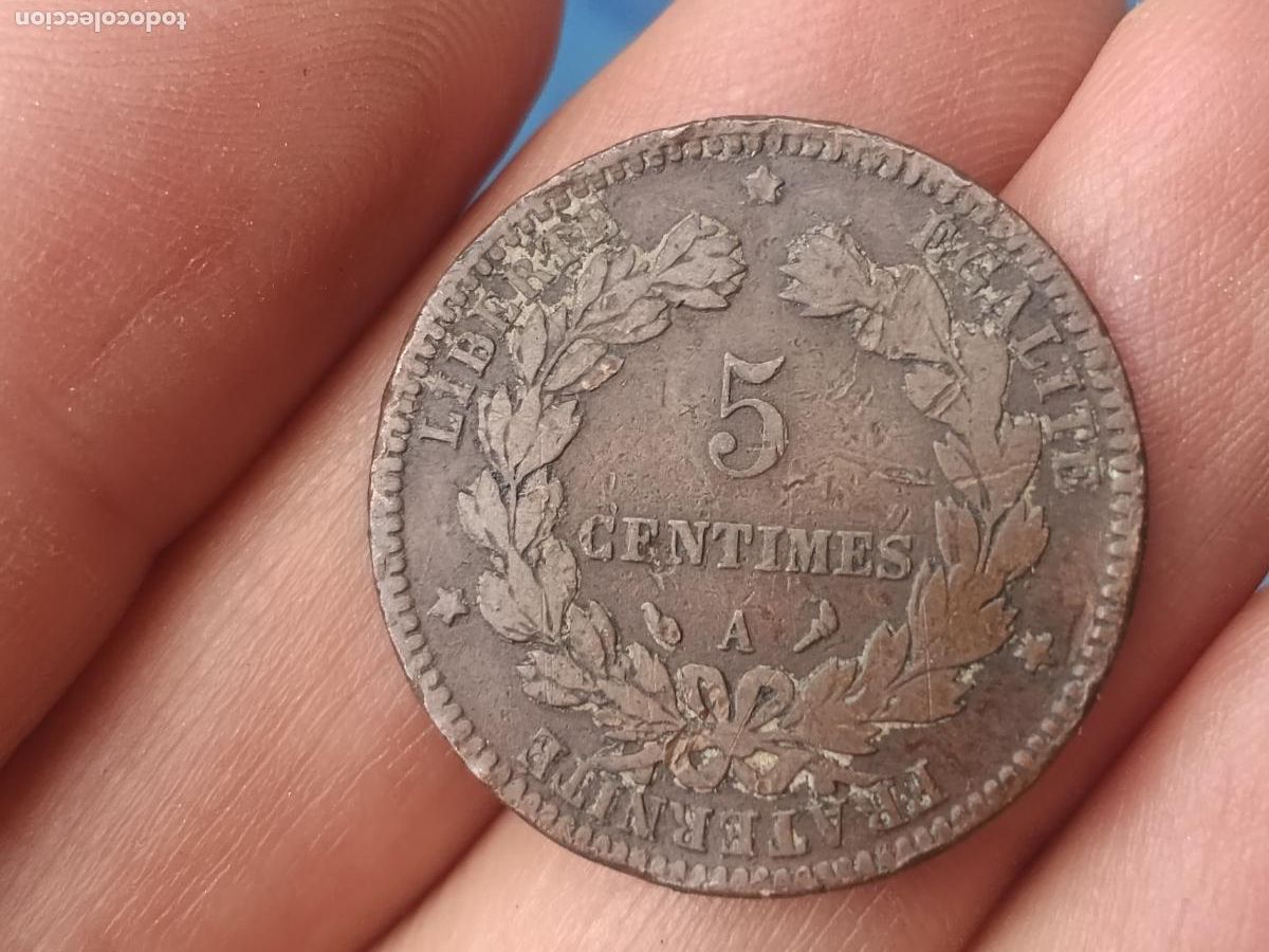 Monedas antiguas de Europa: FRANCIA 5 CENTIMES 1897 - Foto 2