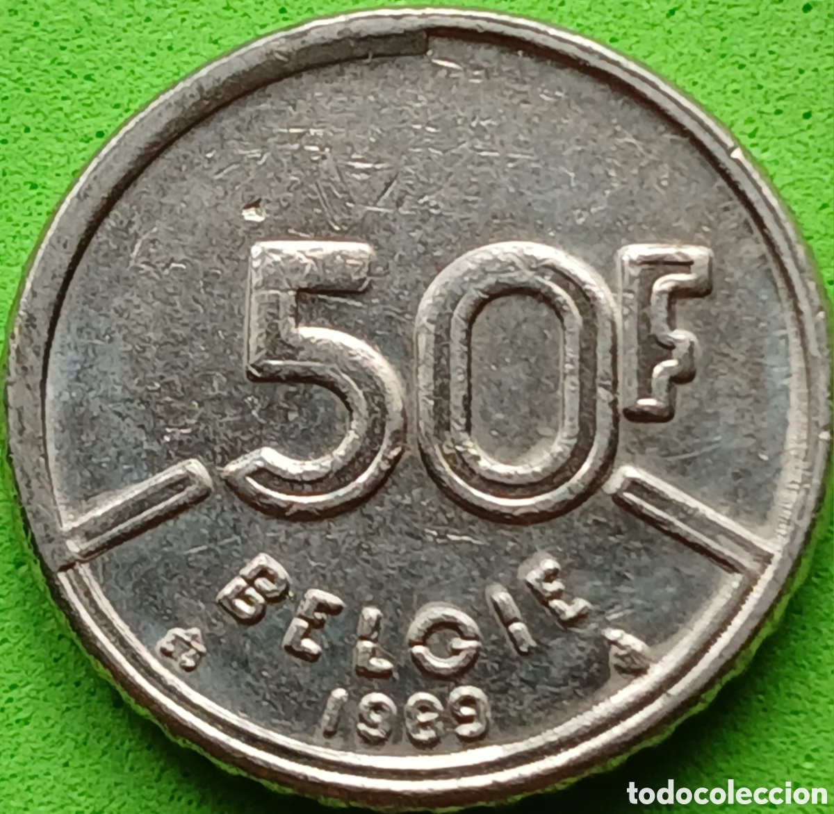 Monedas antiguas de Europa: B&eacute;lgica 50 francos 1989 km#169 Belgie