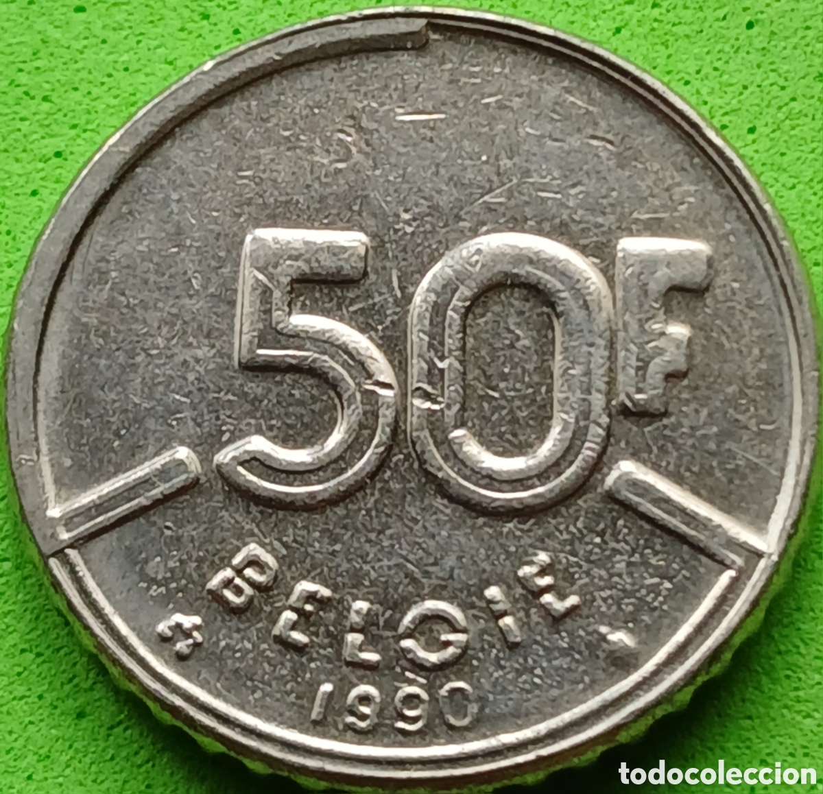Monedas antiguas de Europa: B&eacute;lgica 50 francos 1990 km#169 Belgie