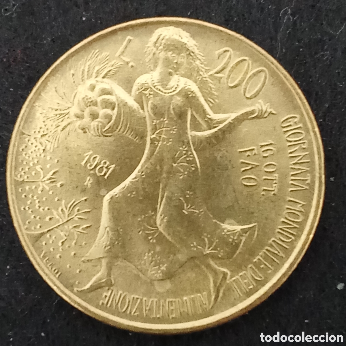 Monedas antiguas de Europa: Italia 200 liras a&ntilde;o 1981
