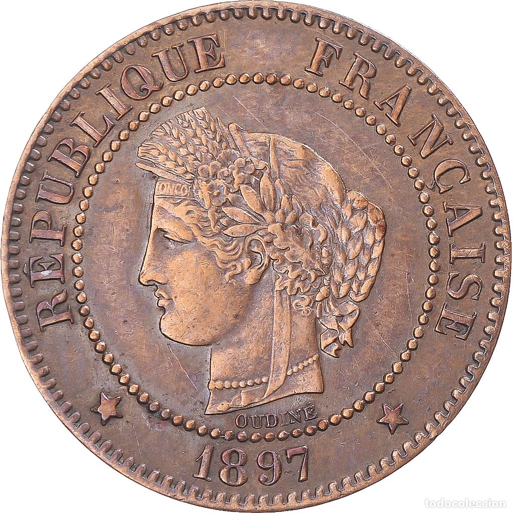 Monedas antiguas de Europa: [#1155493] Moneda, Francia, C&eacute;r&egrave;s, 2 Centimes, 1897, Paris, MBC, Bronce, Gadoury:105