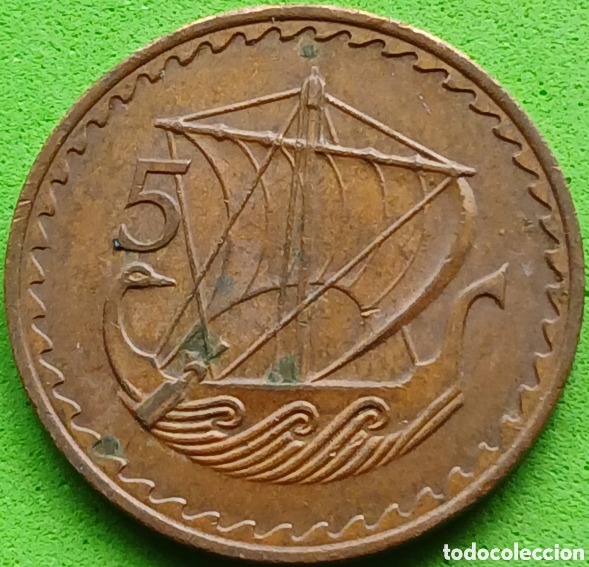 Monedas antiguas de Europa: Chipre 5 mils 1980 km#39