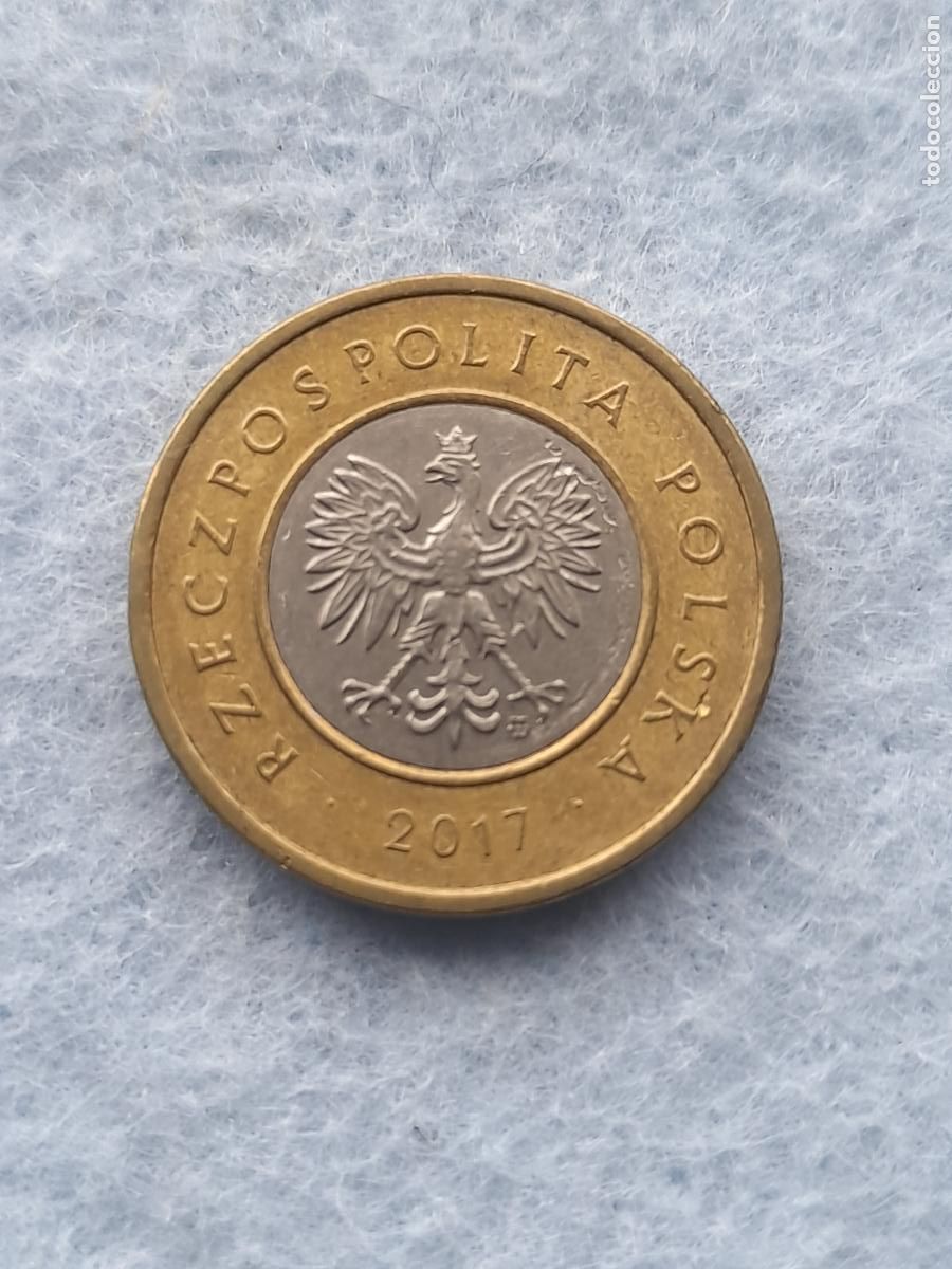 Moedas antigas da Europa: Polonia. 2 Ztote. A&ntilde;o 2017.
