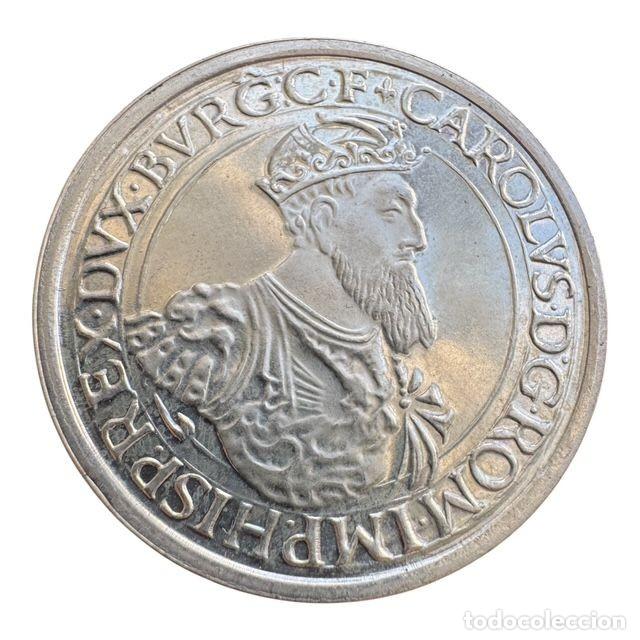 Monedas antiguas de Europa: B&eacute;lgica. 5 Ecu 1987 Carlos V. Conmemora el 30 aniversario del tratado de Roma. Ag SC/UNC