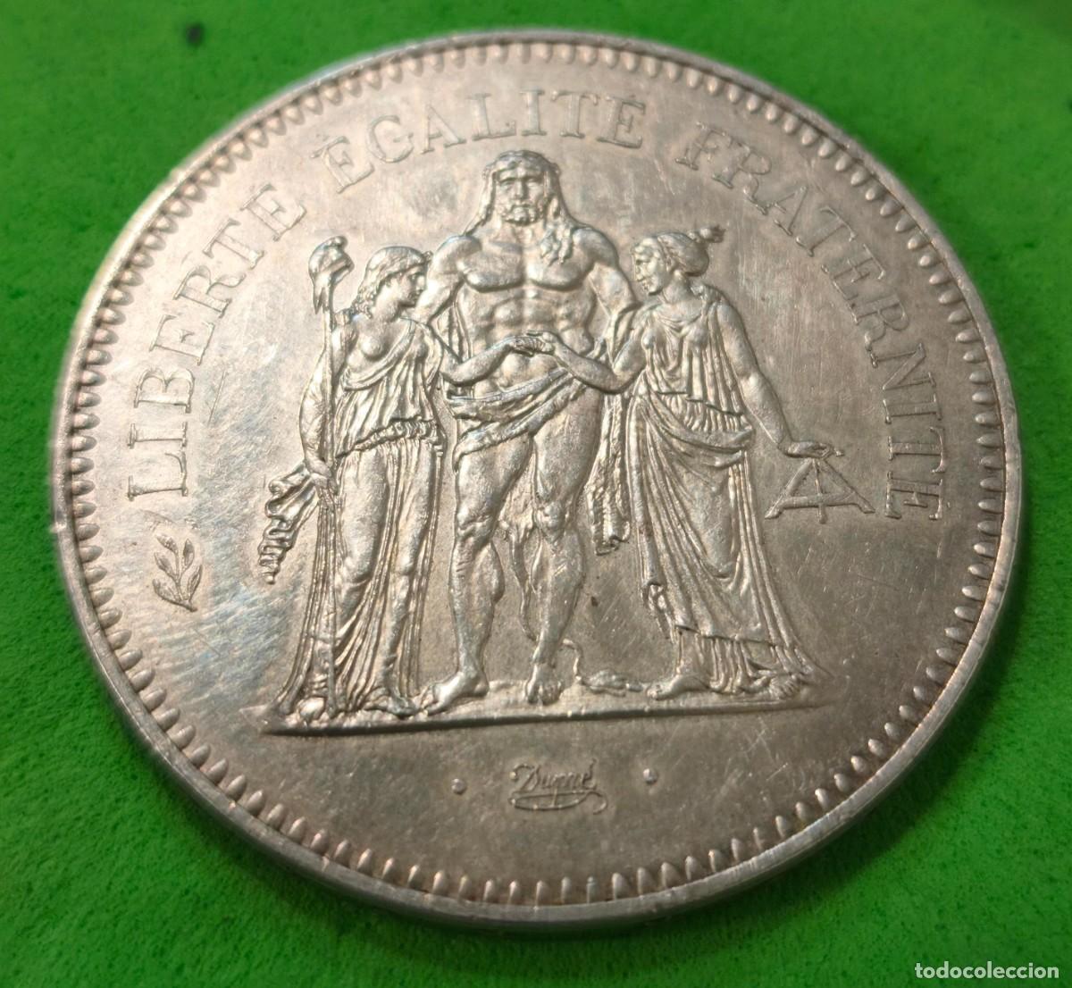 Monedas antiguas de Europa: FRANCIA. A&Ntilde;O 1974. 50 FRANCOS PLATA &rdquo;HERCULES&rdquo;. PESO 30 GR