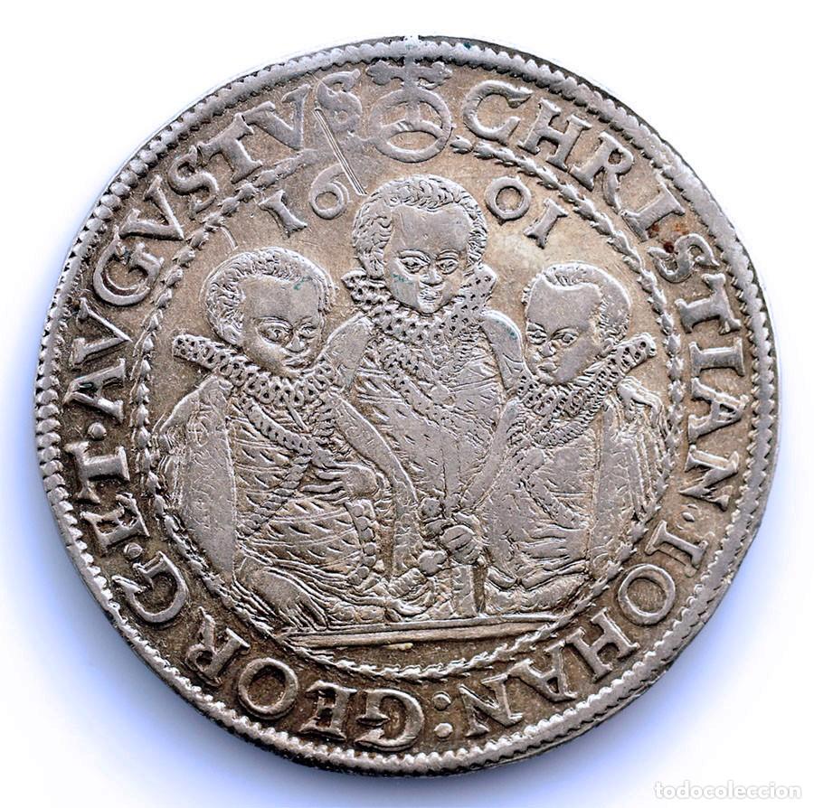 Monedas antiguas de Europa: SC-Alemania. Christian II, Johann George and August. Thaler 1601 Dresden. EBC-/XF-