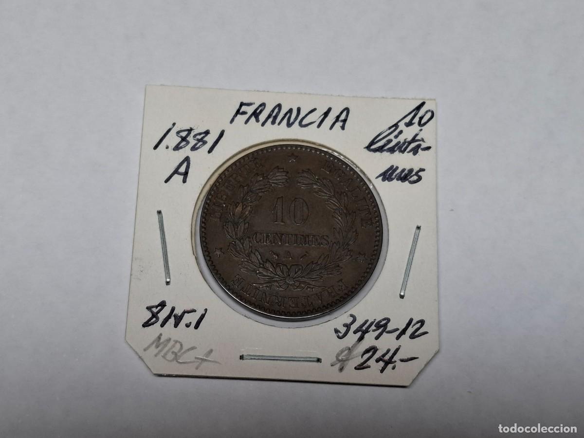 Monedas antiguas de Europa: 10 CENTIMES de 1881 A KM 815.1 FRANCIA en MBC+
