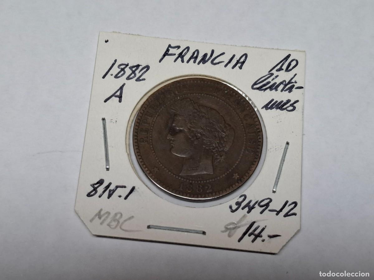 Monedas antiguas de Europa: 10 CENTIMES de 1882 A KM 815.1 FRANCIA en MBC