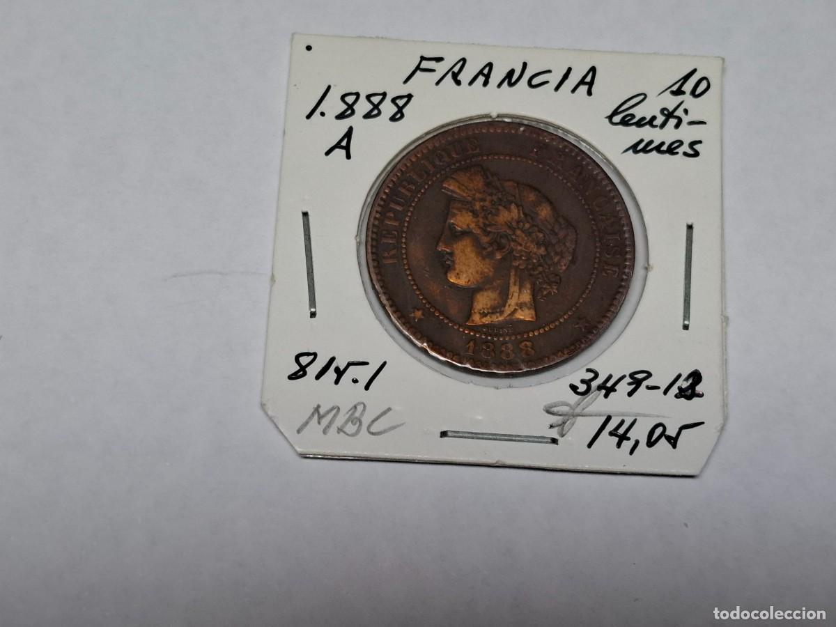 Monedas antiguas de Europa: 10 CENTIMES de 1888 A KM 815.1 FRANCIA en MBC