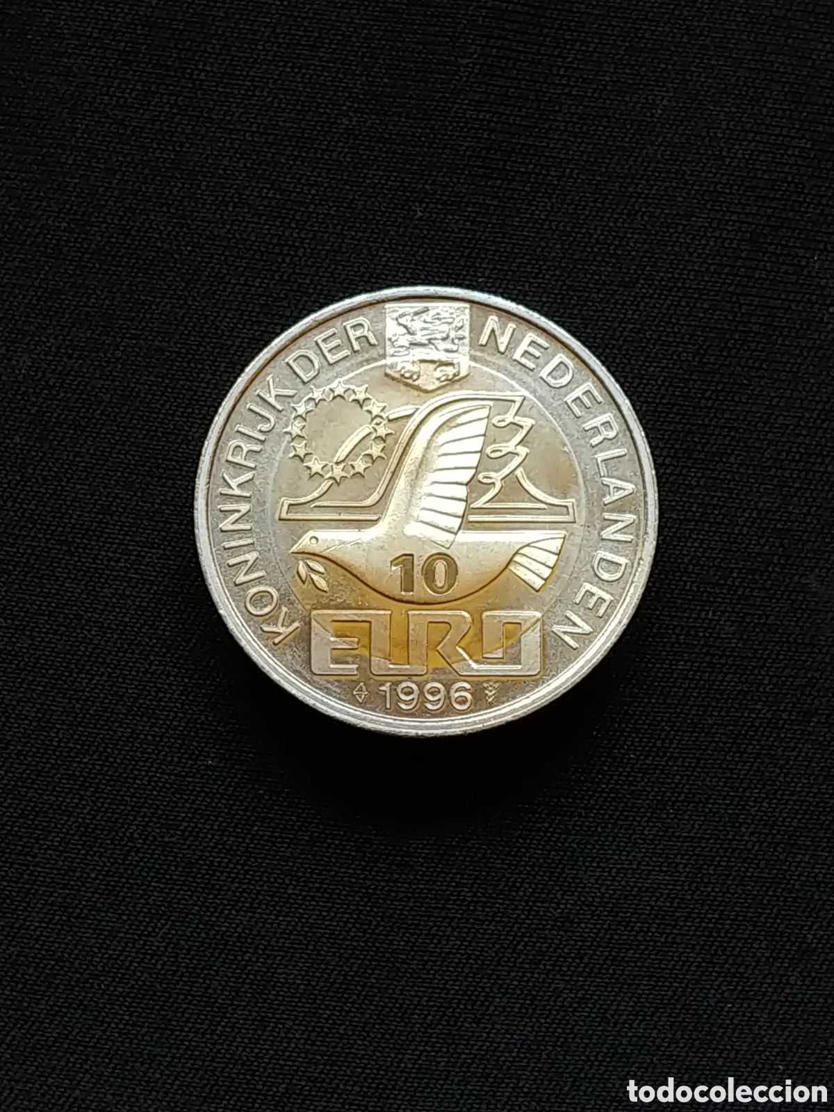 Monedas antiguas de Europa: Pa&iacute;ses Bajos, 10 Euro 1996, bimet&aacute;lica