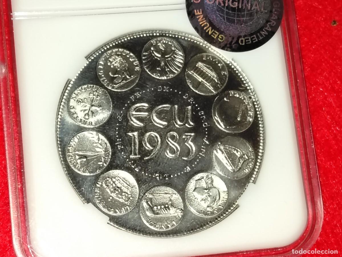 Moedas antigas da Europa: MONEDA DE 1 ECU DE 1983 FRANCIA ASSISE, 10 PAISES UNION EUROPEA