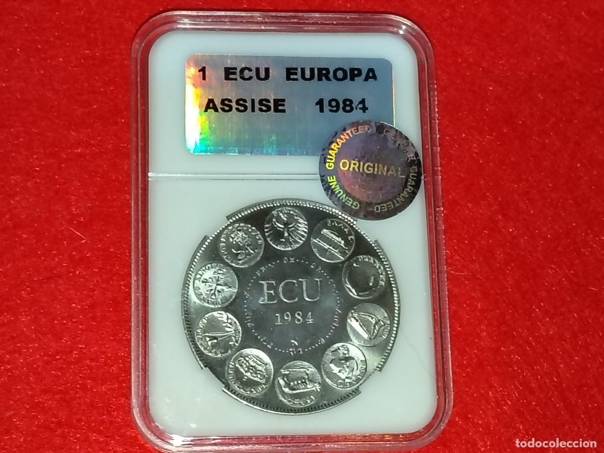 Old Coins of Europe: MONEDA DE 1 ECU DE 1984 FRANCIA ASSISE, 10 PAISES UNION EUROPEA