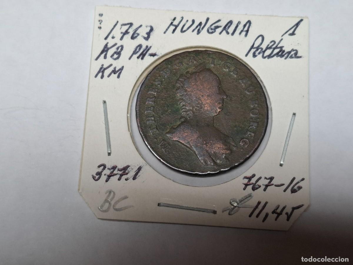 Monedas antiguas de Europa: 1 POLTURA de 1763 KM PH KM 377.1 HUNGRIA en BC