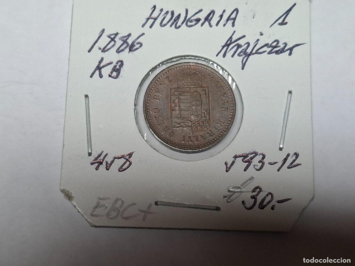 Monedas antiguas de Europa: 1 KRAJCZAR de 1886 KB KM 458 HUNGRIA en EBC+