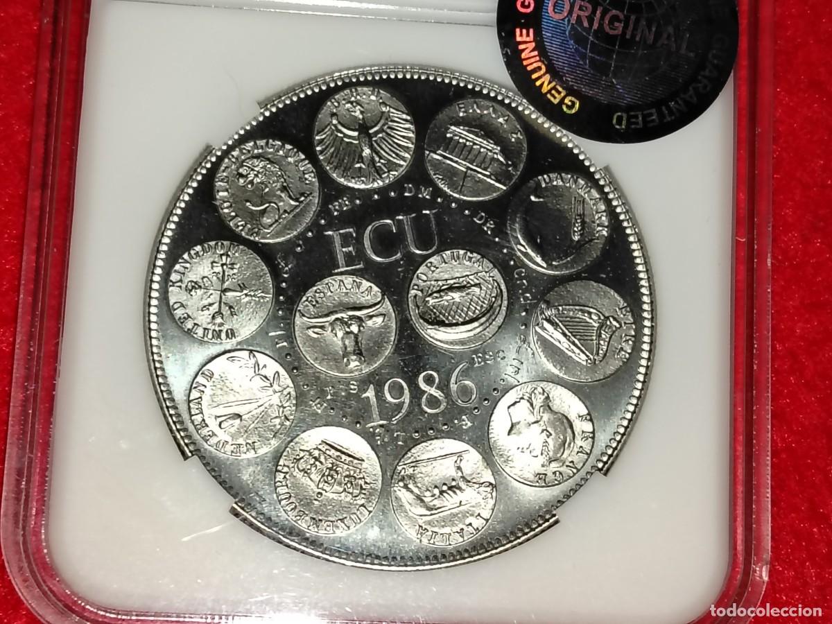 Old Coins of Europe: MONEDA DE 1 ECU DE 1986 FRANCIA MARIANNE, 10 PAISES UNION EUROPEA