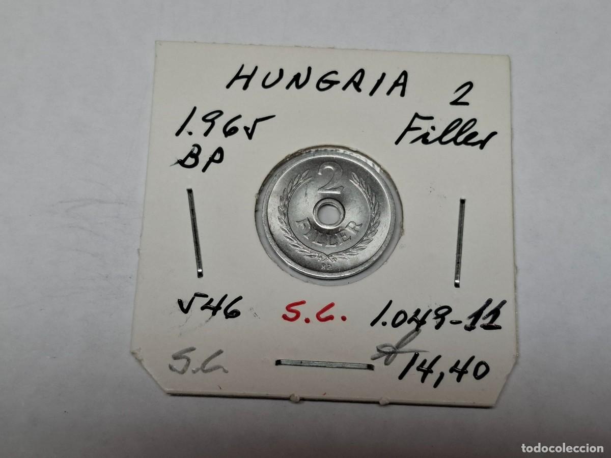 Monedas antiguas de Europa: 2 FILLER de 1965 BP KM 546 HUNGRIA en SIN CIRCULAR