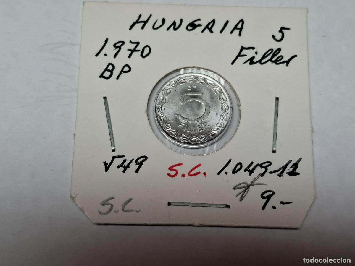 Monedas antiguas de Europa: 2 FILLER de 1970 BP KM 549 HUNGRIA en SIN CIRCULAR