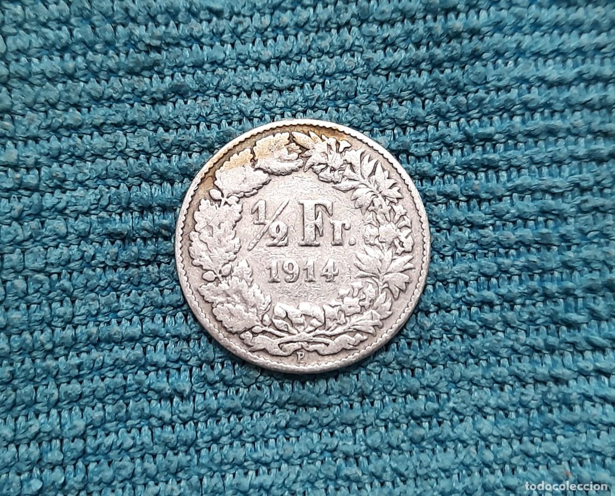 Old Coins of Europe: Suiza, 1/2 frank 1914