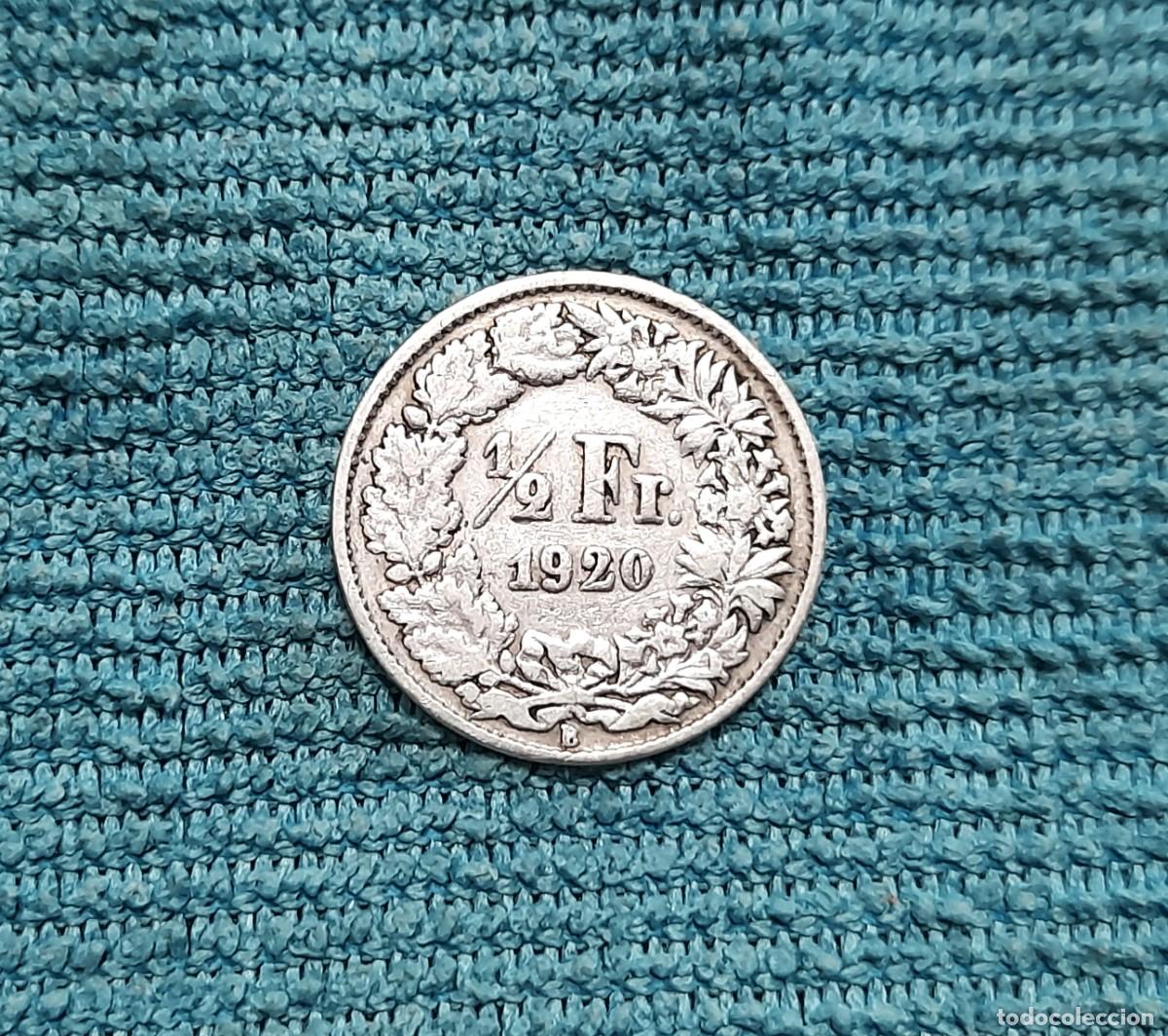 Old Coins of Europe: Suiza, 1/2 frank 1920