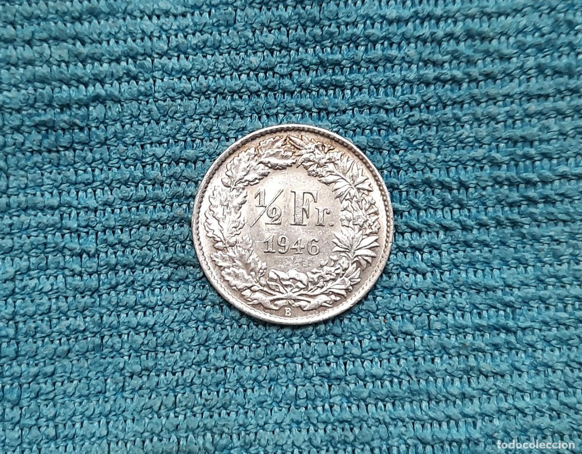 Monedas antiguas de Europa: Suiza, 1/2 Frank 1946