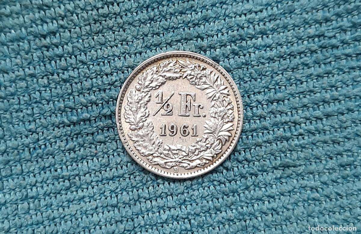 Monedas antiguas de Europa: Suiza, 1/2 Frank 1961