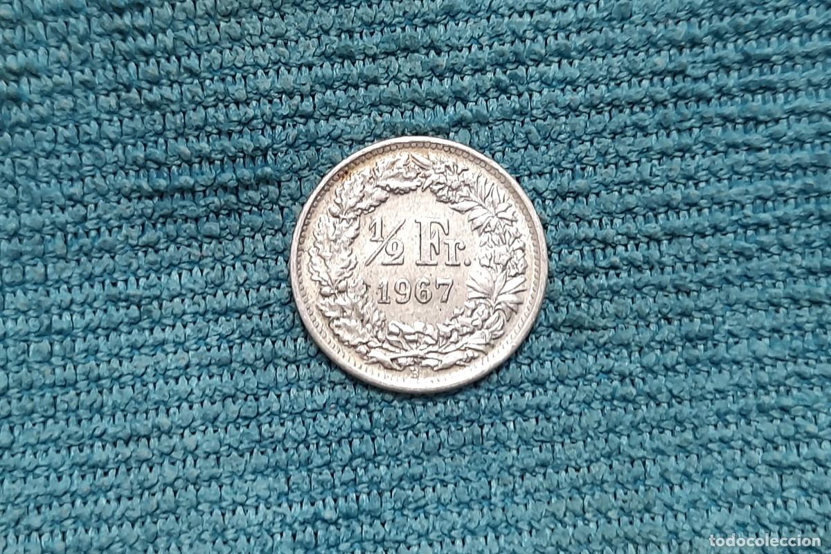 Monedas antiguas de Europa: Suiza, 1/2 Frank 1967