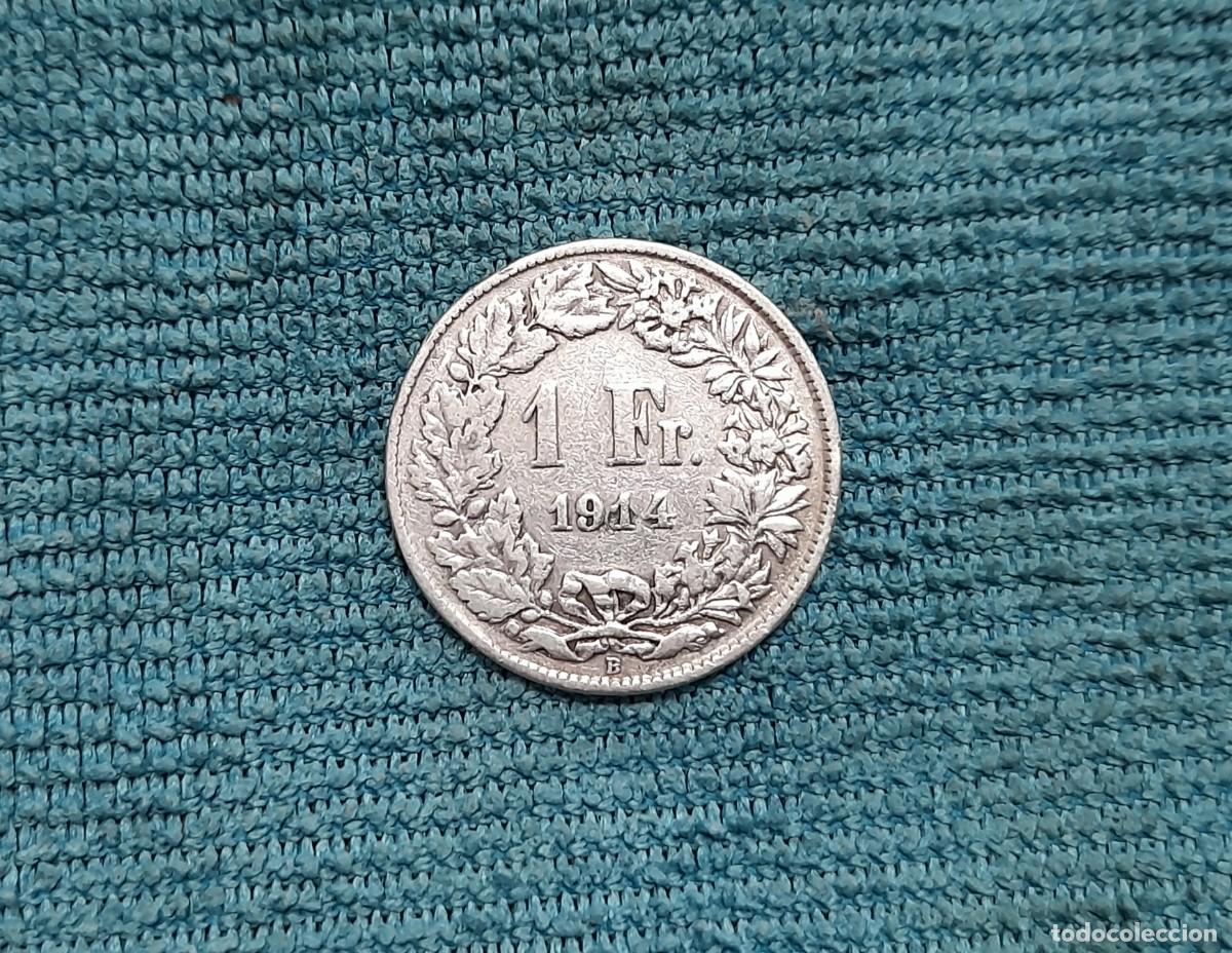 Monedas antiguas de Europa: Suiza, 1 Frank 1914.