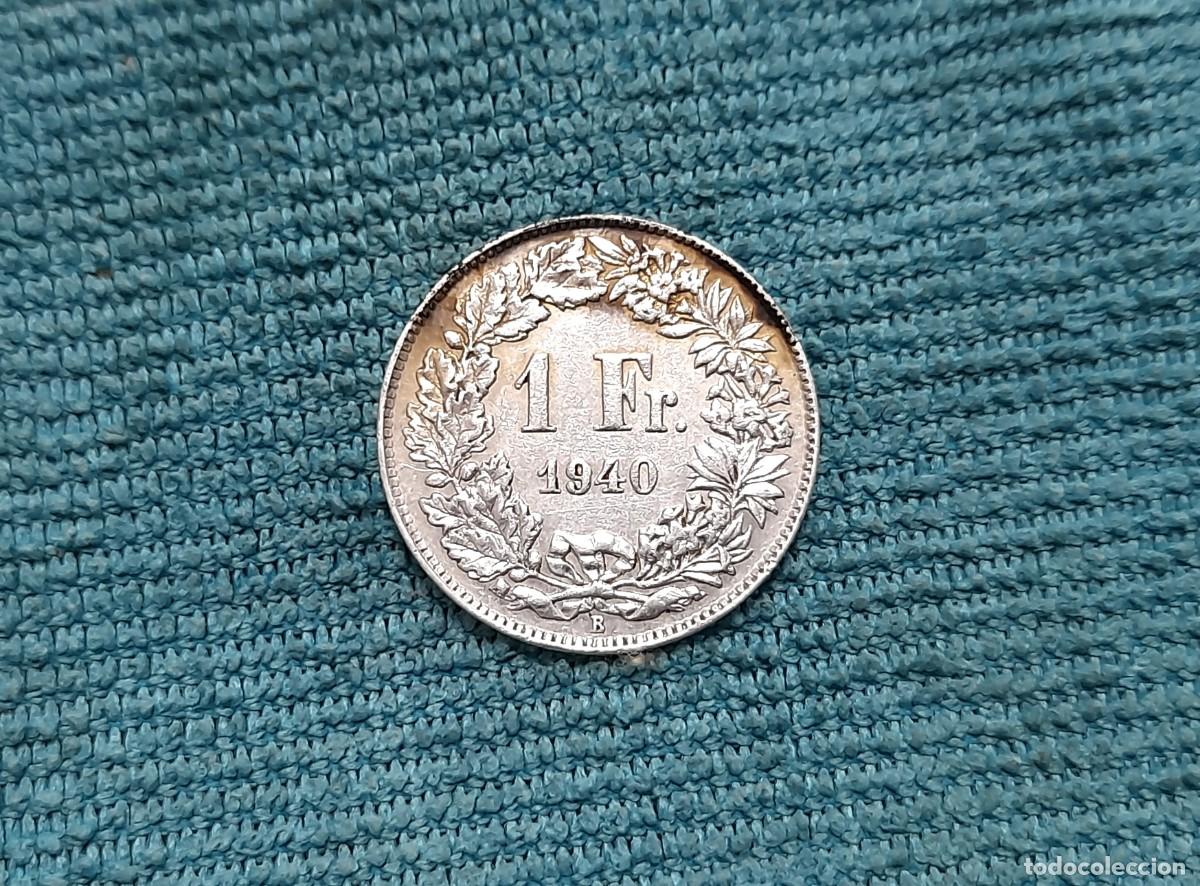Monedas antiguas de Europa: Suiza, 1 Frank 1940.