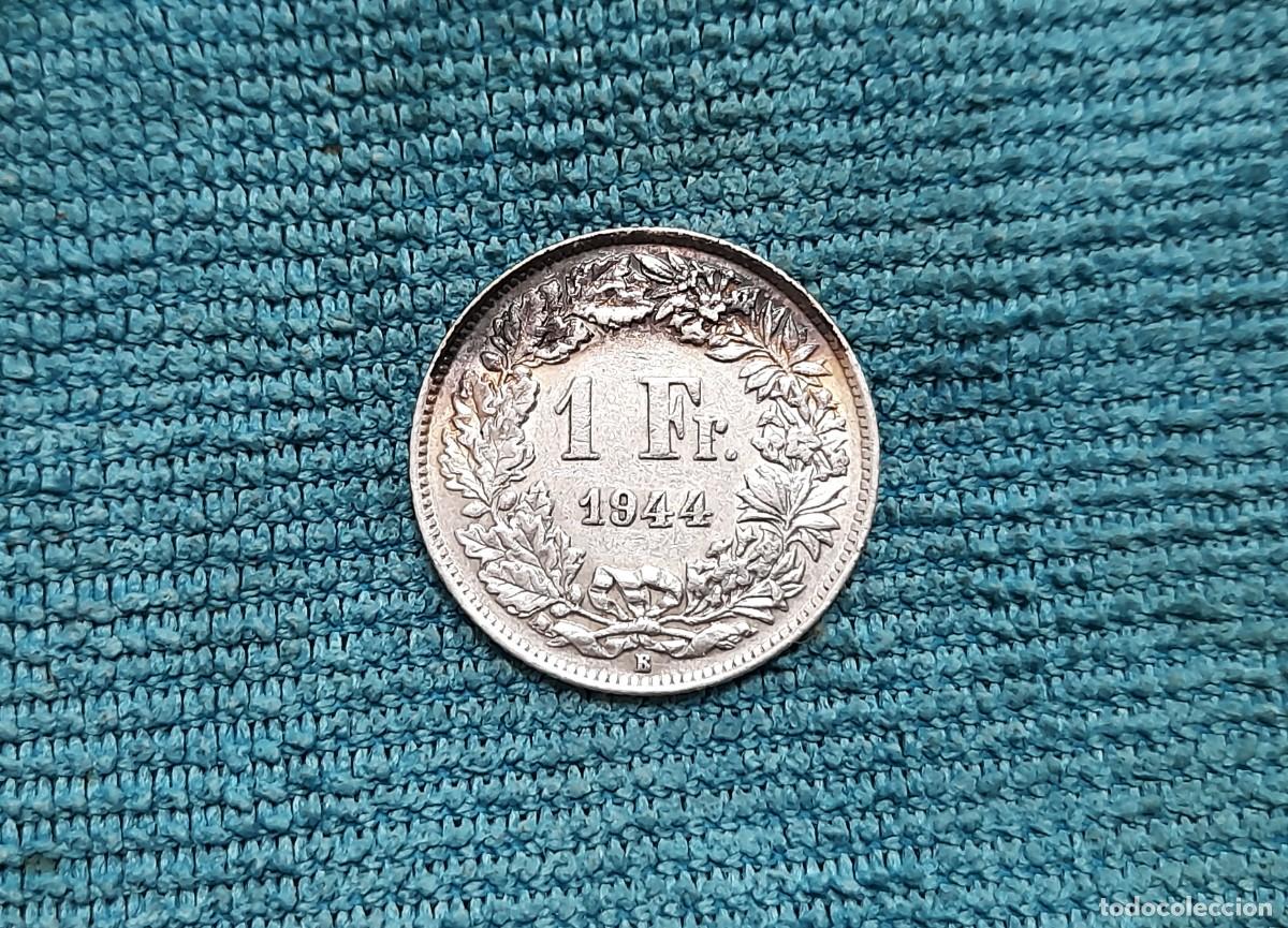 Monedas antiguas de Europa: Suiza, 1 Frank 1944.