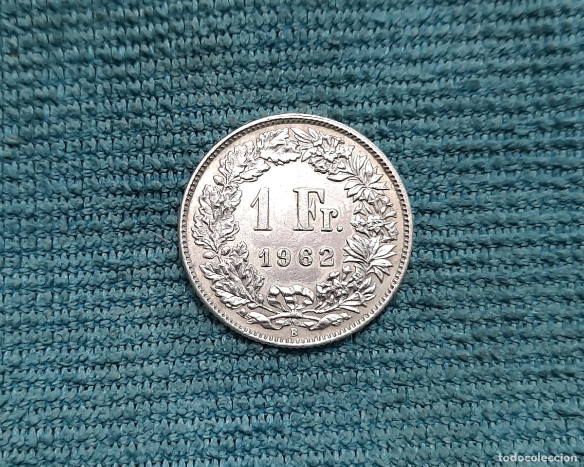 Monedas antiguas de Europa: Suiza, 1 Frank 1962.