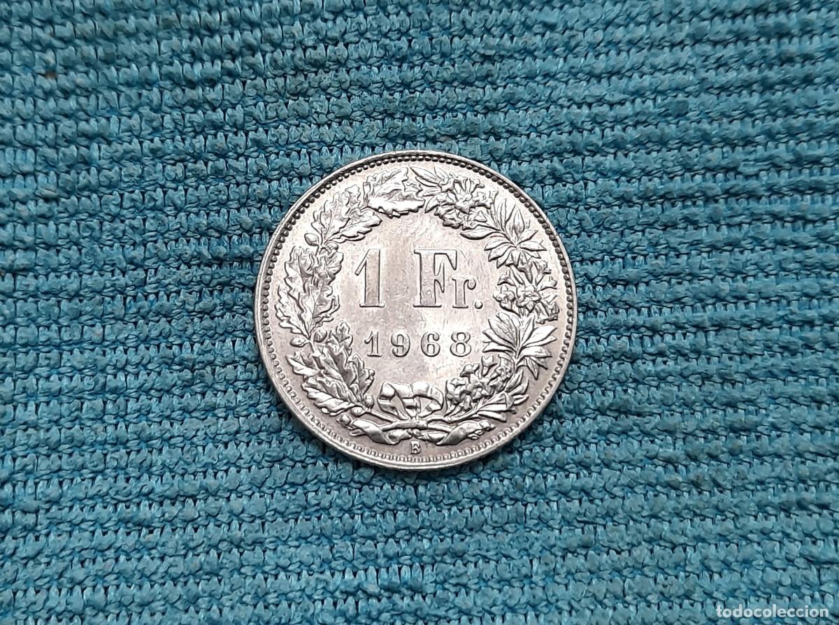 Monedas antiguas de Europa: Suiza, 1 Frank 1968.