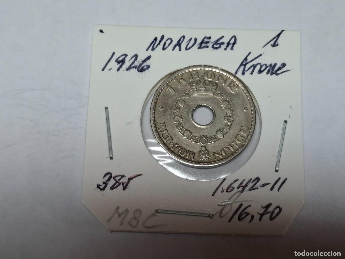 Monedas antiguas de Europa: 1 KRONE de 1926 KM 385 NORUEGA en MBC
