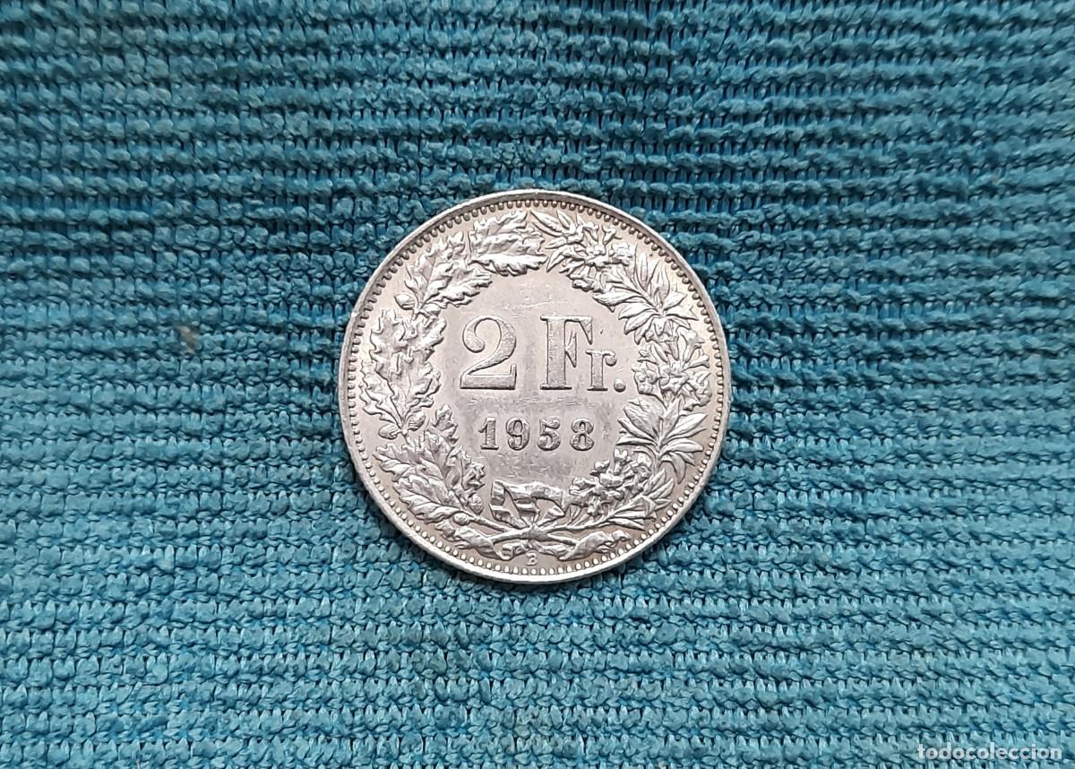 Monnaies anciennes de Europe: Suiza, 2 Francs 1958