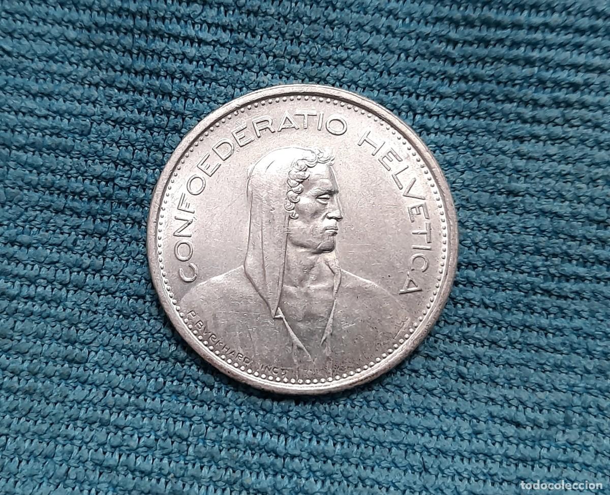 Monedas antiguas de Europa: Suiza, 5 Francs 1966 - Foto 2