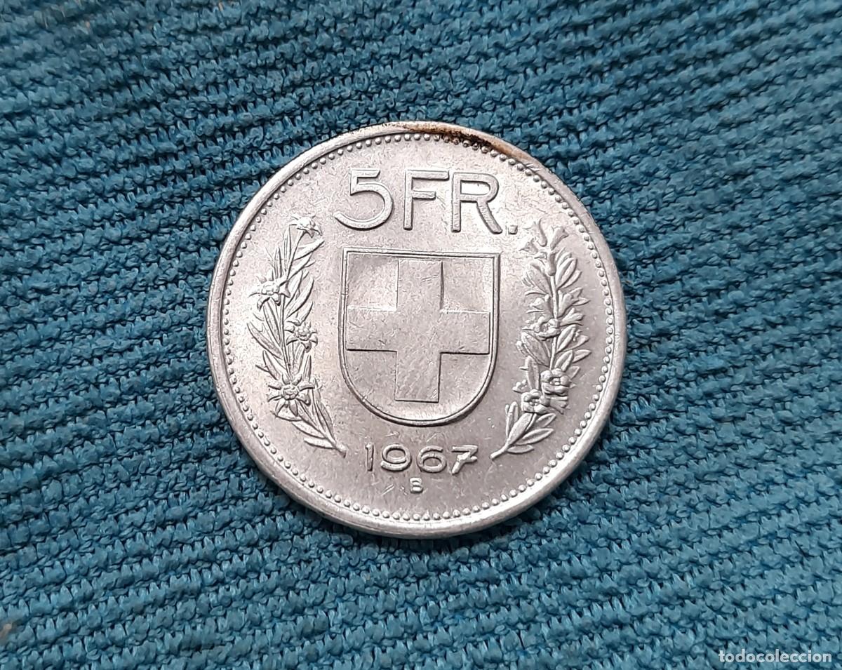 Monedas antiguas de Europa: Suiza, 5 Francs 1967