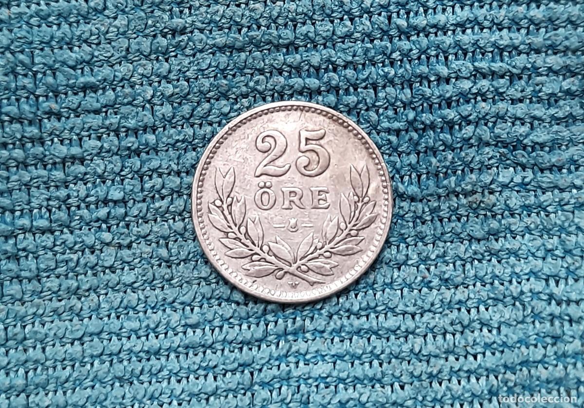 Monedas antiguas de Europa: Suecia, 25 Ore 1927.