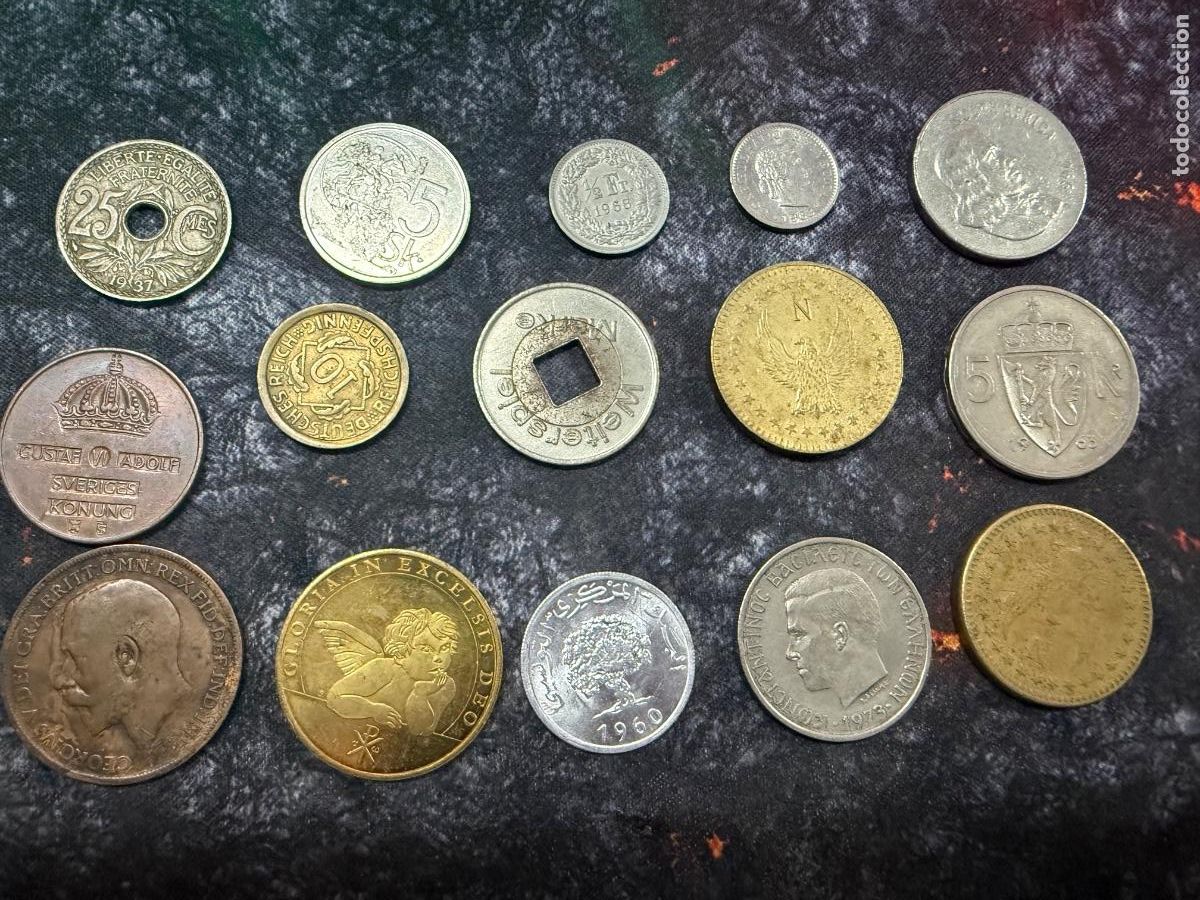 Alte M&uuml;nzen aus Europa: 30.- 15 monedas antiguas del mundo &middot; Francia 1937 &middot; Alemania III Reich &middot; B&eacute;lgica &middot; Suecia &middot; Asia