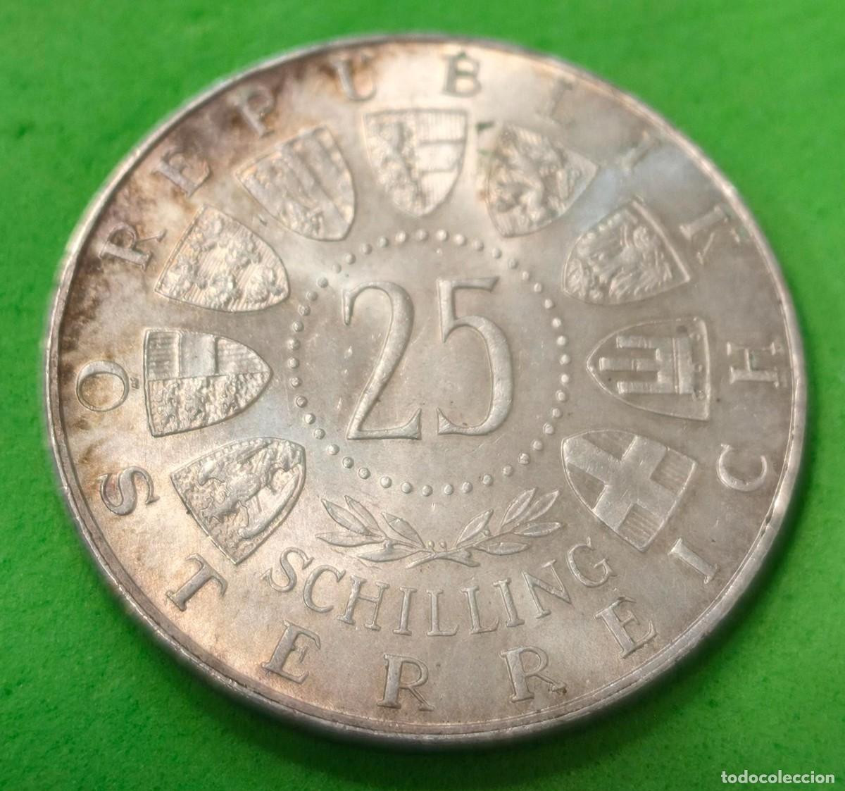 Monedas antiguas de Europa: AUSTRIA. A&Ntilde;O 1957. 25 SCHILLING PLATA (800). PESO 13,06 GR