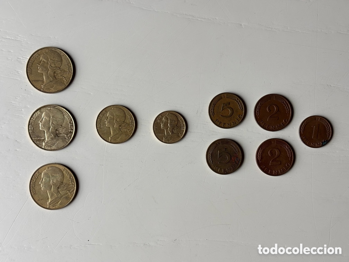 Alte M&uuml;nzen aus Europa: Lote de 10 Monedas de Francia