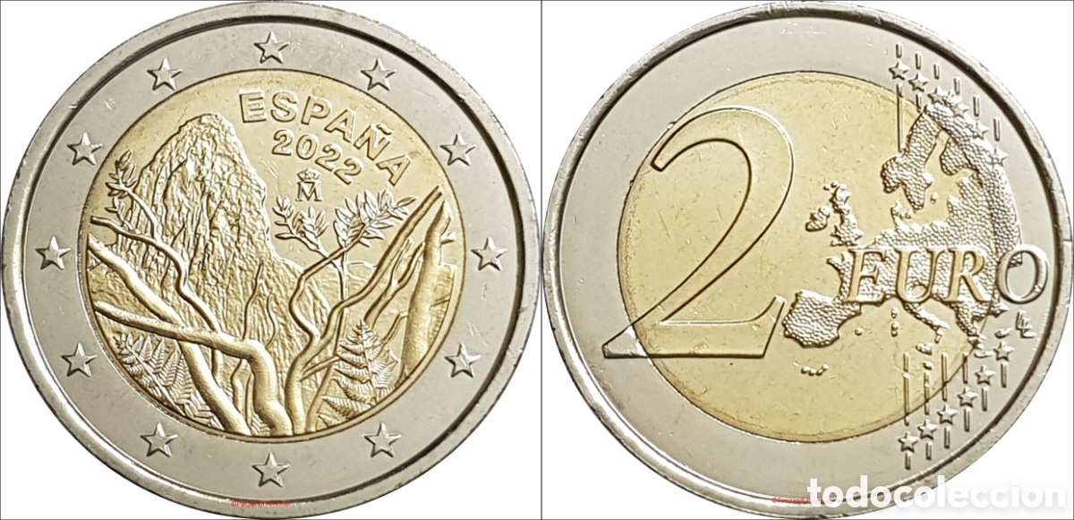 Monedas antiguas de Europa: 2 EUROS ESPA&Ntilde;A Garajonay 2022