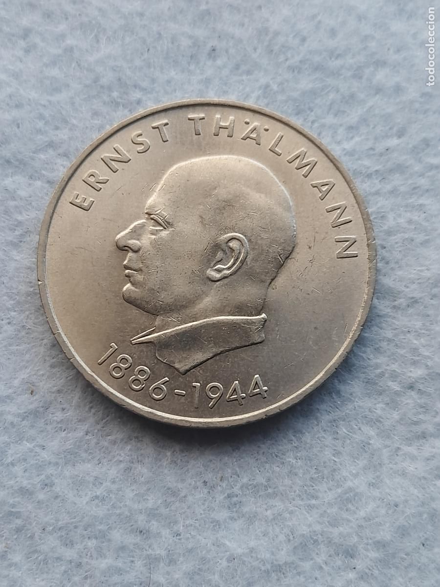 Alte M&uuml;nzen aus Europa: Alemania. 20 Marcos. Ernst Thalmann. A&ntilde;o 1971 A. Sin Circular.