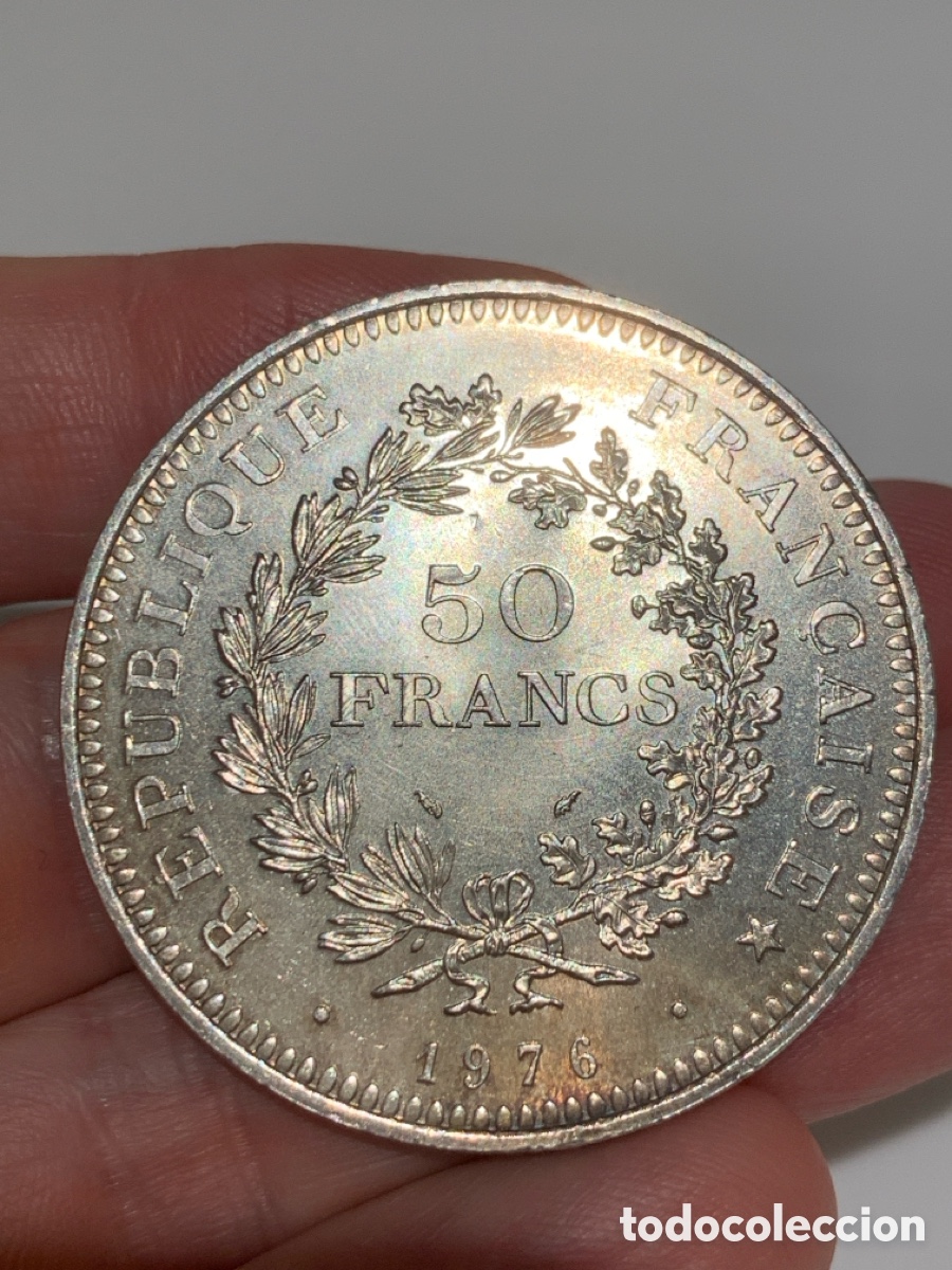 Monedas antiguas de Europa: 50 Francos plata 1976 - Foto 1