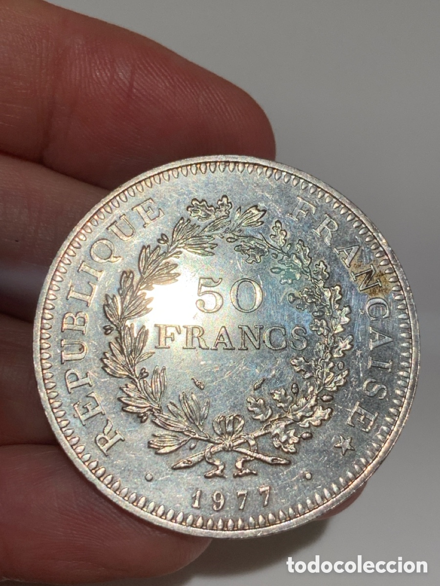 Monedas antiguas de Europa: 50 Francos plata 1977