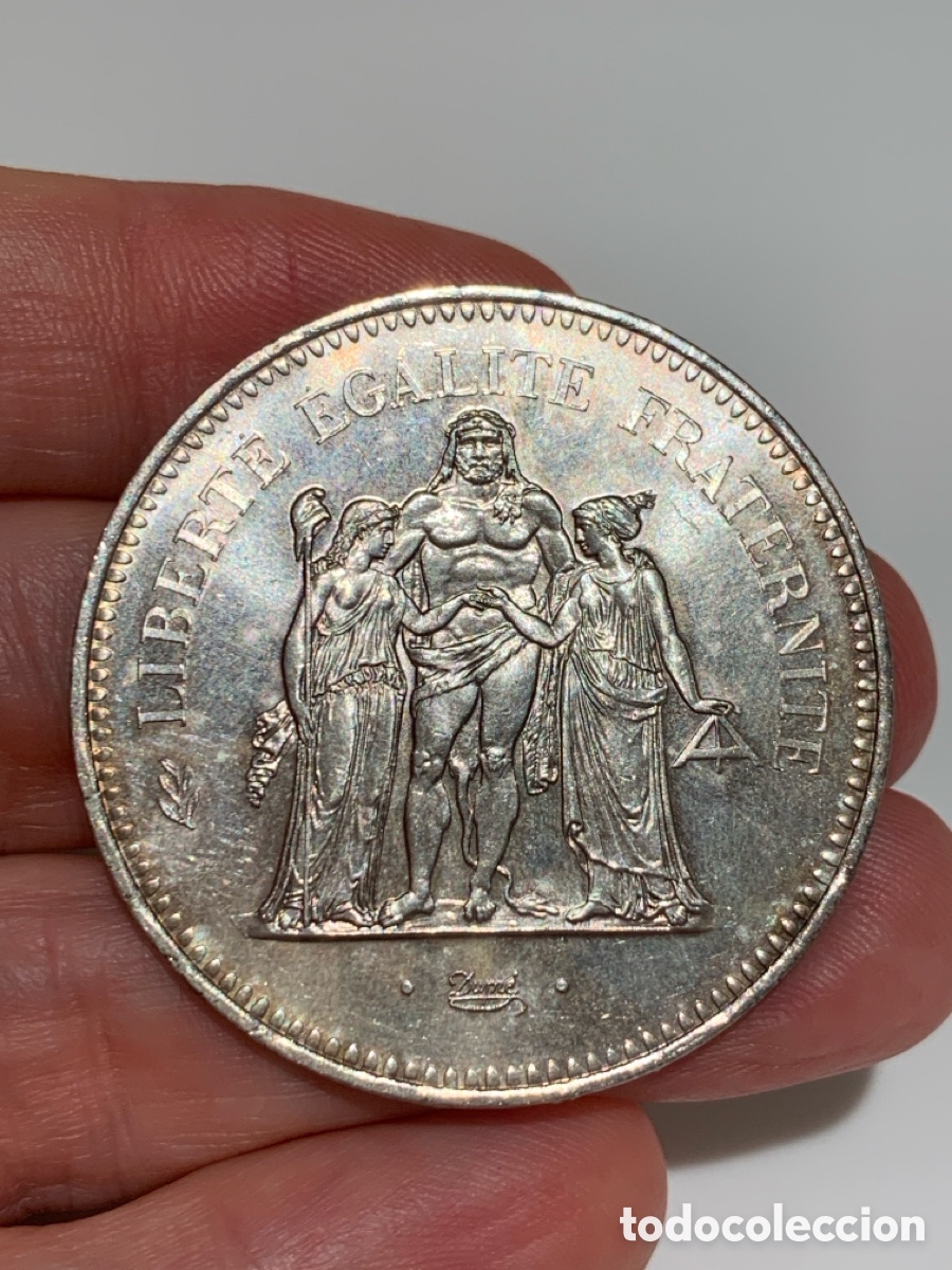 Monedas antiguas de Europa: 50 Francos plata 1978 - Foto 2