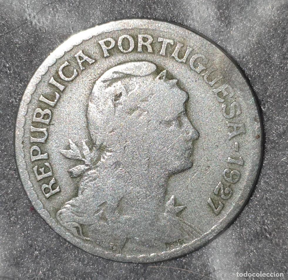 Old Coins of Europe: Moeda Portugal 1 Escudo 1927 &ndash; Rep&uacute;blica Portuguesa &ndash; Cole&ccedil;&atilde;o