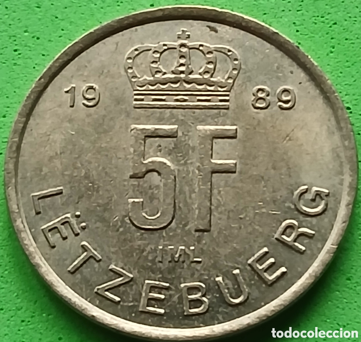 Monedas antiguas de Europa: Luxemburgo 5 francos 1989 km#65
