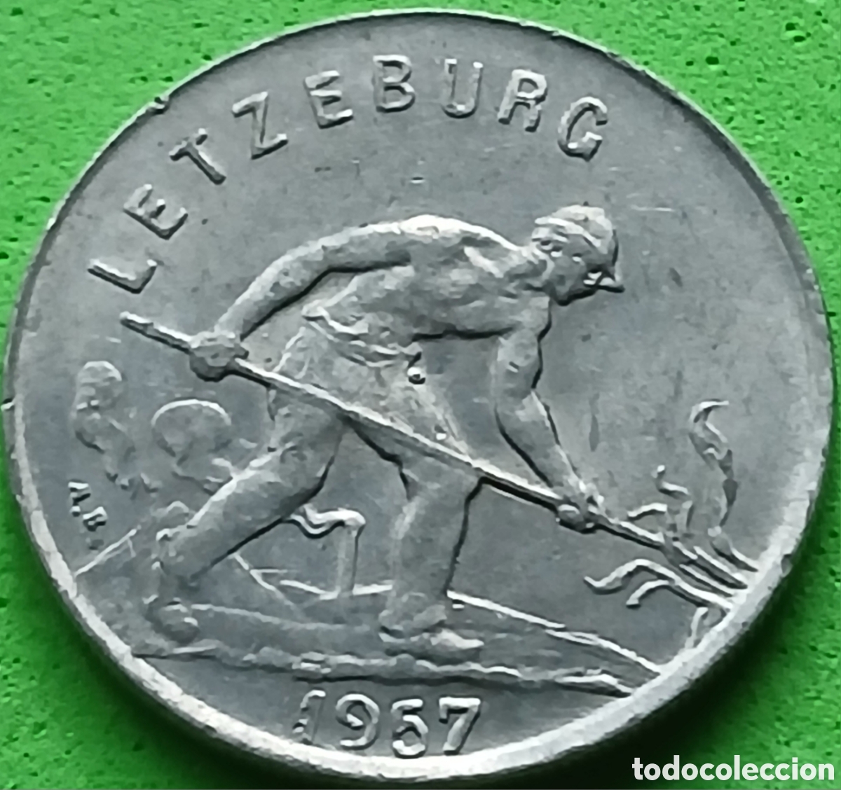 Monedas antiguas de Europa: Luxemburgo 1 franco 1957 km#46.2