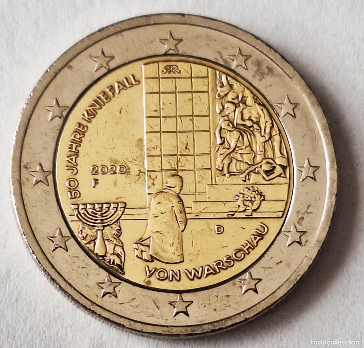 Monedas antiguas de Europa: ALEMANIA MONEDA 2 EUROS CONMEMORATIVA 2020 -GENUFLEXION DE VARSOVIA - CECA &rdquo; F &rdquo; - BIEN CONSERVADA