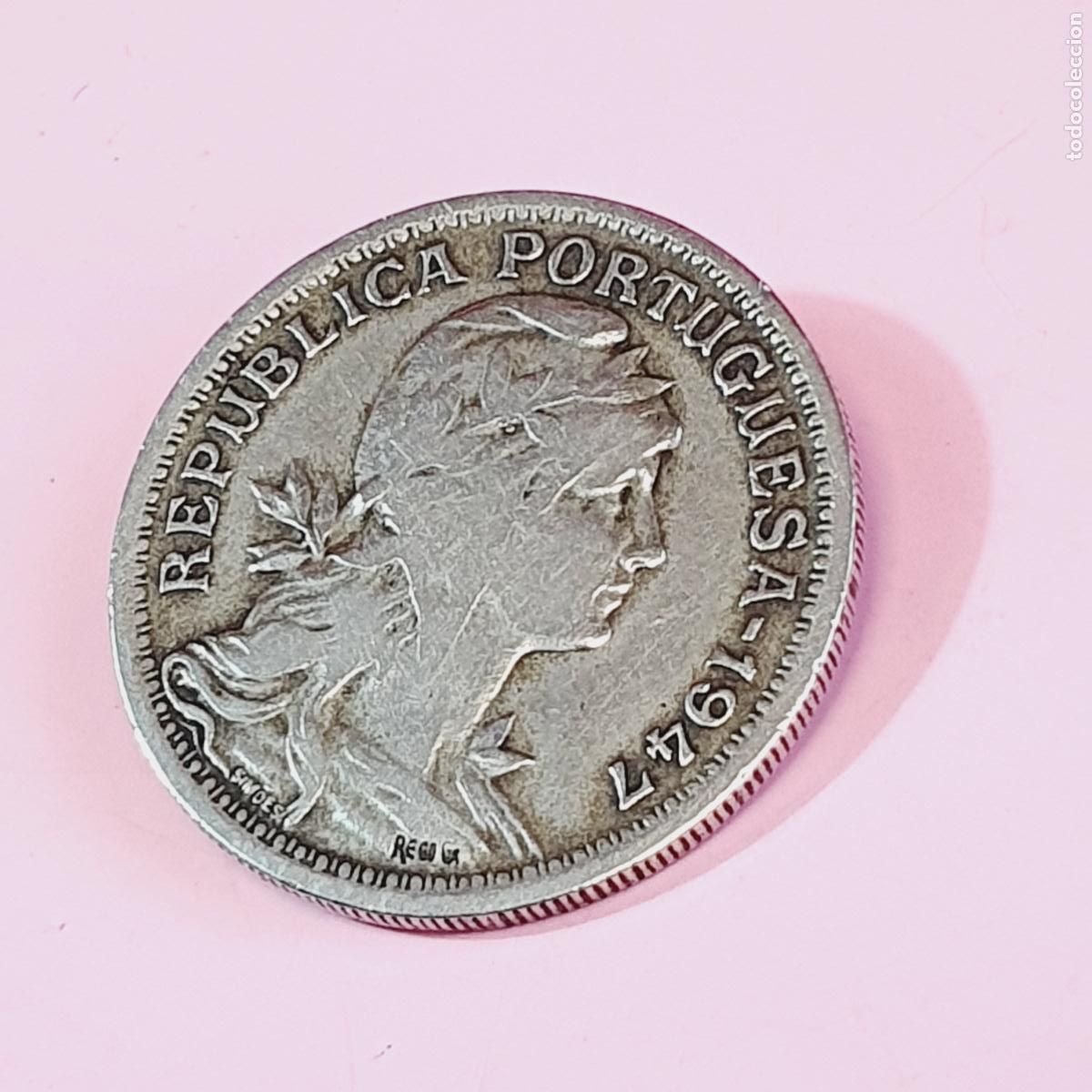 Monedas antiguas de Europa: MONEDA-PORTUGAL.(REP&Uacute;BLICA PORTUGUESA.)-50 CENTAVOS-1947-BUEN ESTADO